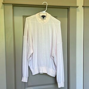Topshop lightweight fleece sweater, blush, women’s sz 6 (M)
